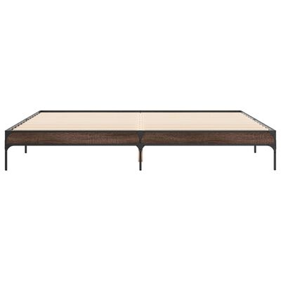 vidaXL Bed Frame without Mattress Brown Oak 200x200 cm