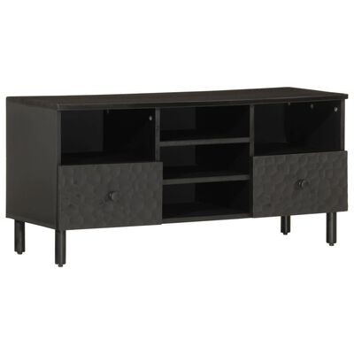 vidaXL TV Cabinet Black 100x33x46 cm Solid Wood Mango