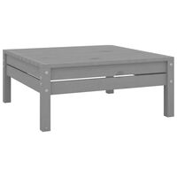 vidaXL Garden Footstool Grey Solid Pinewood