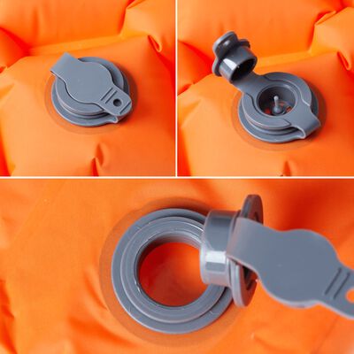 vidaXL Inflating Camping Mattress 1-Person Orange 190x58x6 cm