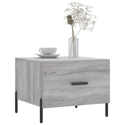 vidaXL Coffee Table Grey Sonoma 50x50x40 cm Engineered Wood