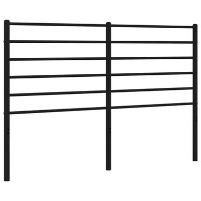 vidaXL Metal Headboard Black 135 cm