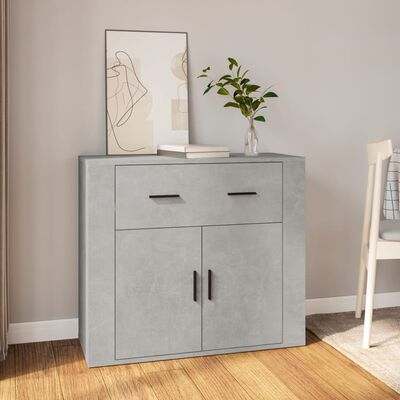 vidaXL Sideboard Concrete Grey 80x33x70 cm Engineered Wood