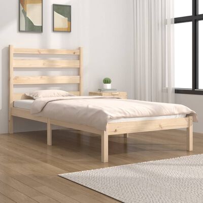 vidaXL Bed Frame without Mattress Solid Wood 90x200 cm (810002+818400)