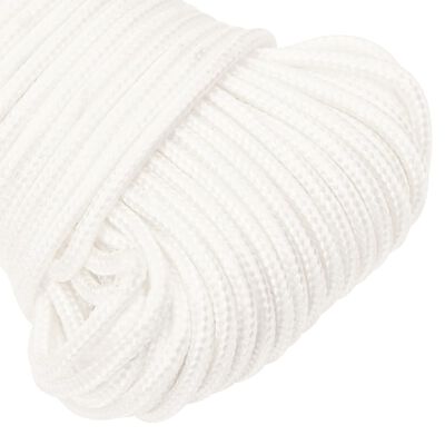 vidaXL Boat Rope Full White 3 mm 100 m Polypropylene