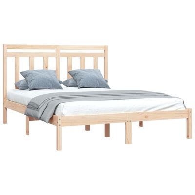 vidaXL Bed Frame without Mattress 150x200 cm King Size Solid Wood