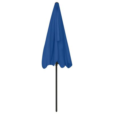 vidaXL Beach Parasol Azure Blue 200x125 cm