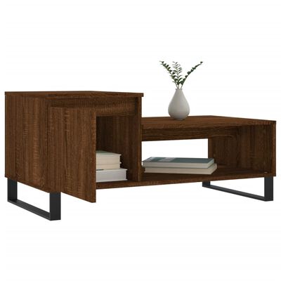 vidaXL Coffee Table Brown Oak 100x50x45 cm Engineered Wood