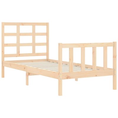 vidaXL Bed Frame without Mattress 90x190 cm Single Solid Wood Pine