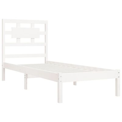 vidaXL Bed Frame without Mattress White 90x200 cm Solid Wood Pine