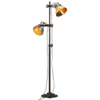 vidaXL Floor Lamp with 2 Lampshade Multicolour E27