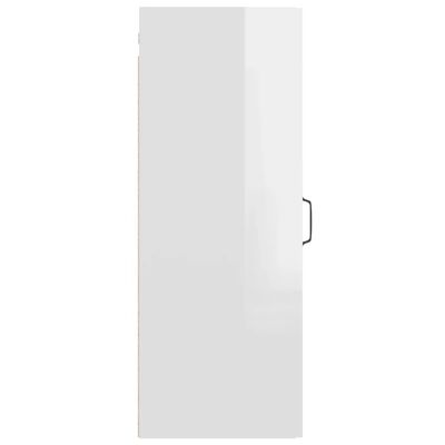 vidaXL Hanging Wall Cabinet High Gloss White 34.5x34x90 cm