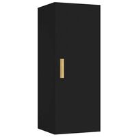 vidaXL Wall Cabinet Black 34.5x34x90 cm Engineered Wood