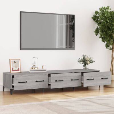 vidaXL TV Cabinet Grey Sonoma 150x34,5x30 cm Engineered Wood