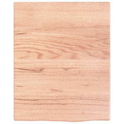 vidaXL Bathroom Countertop Light Brown 40x50x2 cm Treated Solid Wood