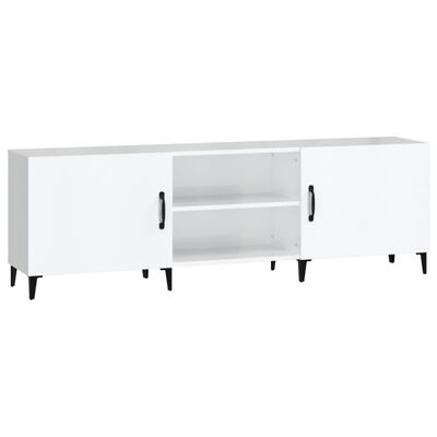 vidaXL TV Cabinet High Gloss White 150x30x50 cm Engineered Wood