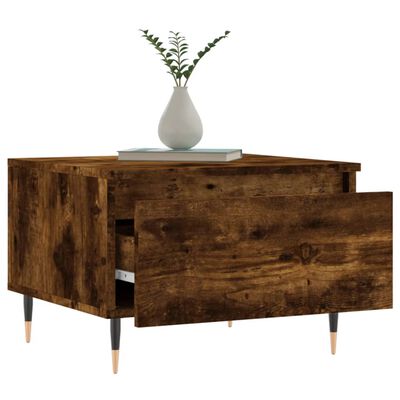 vidaXL Coffee Table Smoked Oak 50x46x35 cm Engineered Wood