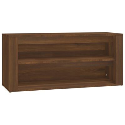 vidaXL Shoe Rack Brown Oak 100x35x45 cm Engineered Wood