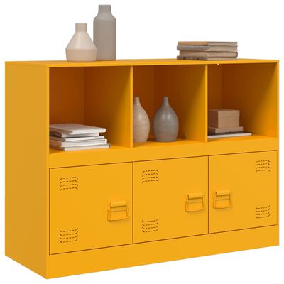 vidaXL Sideboard Mustard Yellow 99x39x73 cm Steel