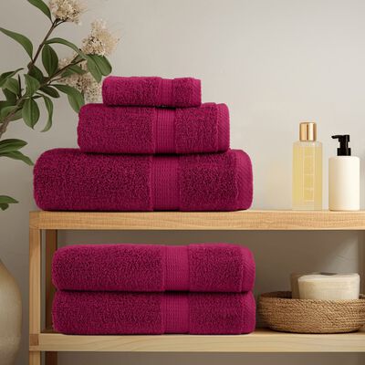 vidaXL 8 Piece Premium Towel Set SOLUND Bordeaux 600 gsm