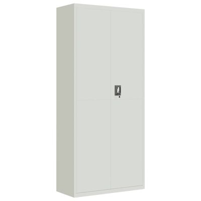 vidaXL File Cabinet Light Grey 90x40x240 cm Steel