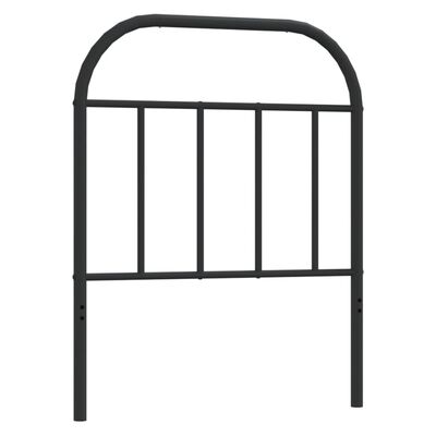 vidaXL Metal Headboard Black 75 cm