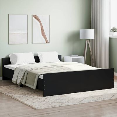 vidaXL Bed Frame without Mattress Black 140x200 cm