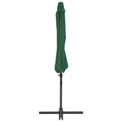 vidaXL Cantilever Garden Parasol with Steel Pole Green 300 cm