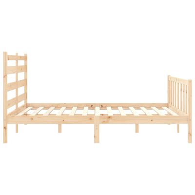 vidaXL Bed Frame without Mattress King Size Solid Wood Pine