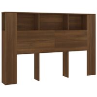 vidaXL Headboard Cabinet Brown Oak 160x18.5x104.5 cm