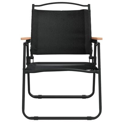 vidaXL Camping Chairs 2 pcs Black 54x55x78 cm Oxford Fabric