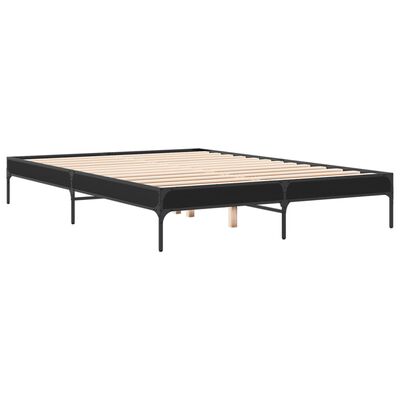 vidaXL Bed Frame without Mattress Black 140x200 cm