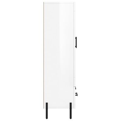 vidaXL Highboard High Gloss White 69.5x31x115 cm Engineered Wood