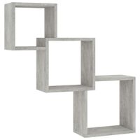 vidaXL Cube Wall Shelf Concrete Grey 68x15x68 cm Engineered Wood