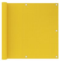 vidaXL Balcony Screen Yellow 90x500 cm HDPE
