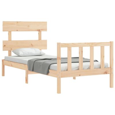 vidaXL Bed Frame without Mattress Single Solid Wood Pine