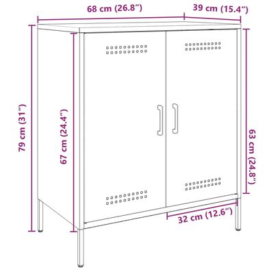 vidaXL Sideboard Anthracite 68x39x79 cm Steel