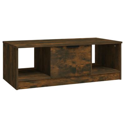 vidaXL Coffee Table Smoked Oak 102x50x36 cm Engineered Wood