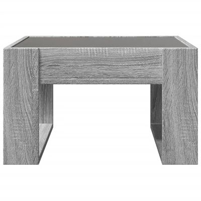 vidaXL Coffee Table with Infinity LED Grey Sonoma 50x53x30 cm