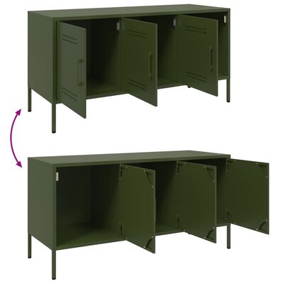 vidaXL TV Cabinet Olive Green 100.5x39x50.5 cm Steel