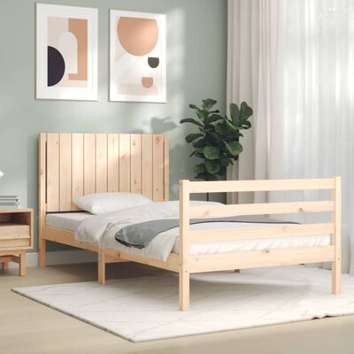 vidaXL Bed Frame without Mattress 100x200 cm Solid Wood