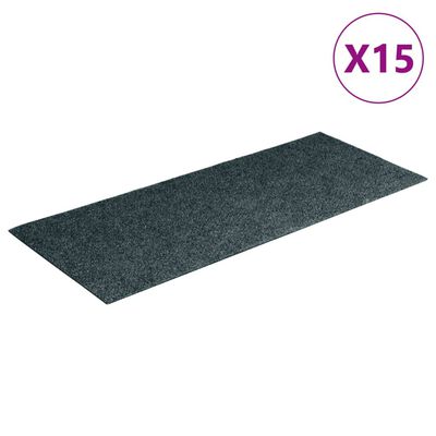 vidaXL Self-adhesive Stair Mats Rectangular 15 pcs 60x25 cm Green