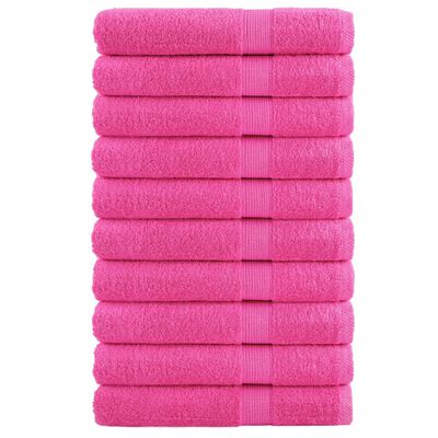 vidaXL Premium Sauna Towels SOLUND 10 pcs Pink 80x200 cm 600 gsm