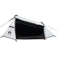 vidaXL Camping Tent Tunnel 2-Person White Blackout Fabric Waterproof