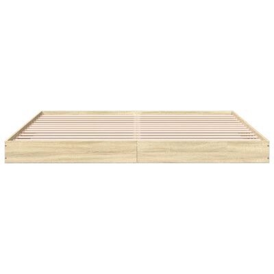 vidaXL Bed Frame without Mattress Sonoma Oak 200x200 cm Engineered Wood