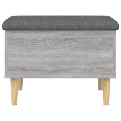 vidaXL Storage Bench Grey Sonoma 62x42x46 cm Engineered Wood