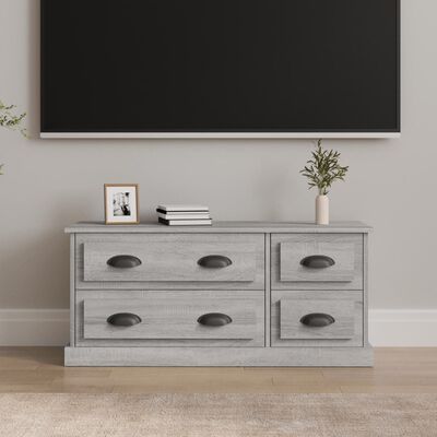 vidaXL TV Cabinet Grey Sonoma 100x35.5x45 cm Engineered Wood