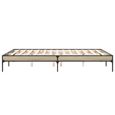 vidaXL Bed Frame without Mattress Sonoma Oak 160x200 cm