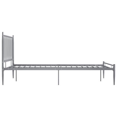 vidaXL Bed Frame without Mattress Grey Metal 120x200 cm