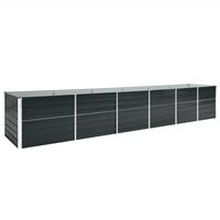 vidaXL Garden Raised Bed Galvanised Steel 480x80x77 cm Anthracite